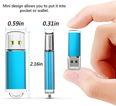 K&ZZ 5 Pack Multicolored 64 GB USB Flash Drives – High-Speed USB 2.0 Thumb Drives for Seamless Data Storage and Transfer – Ideal Portable Jump Drives for PC and Laptop Users – Vibrant and Durable Memory Stick Set for Effortless File Management