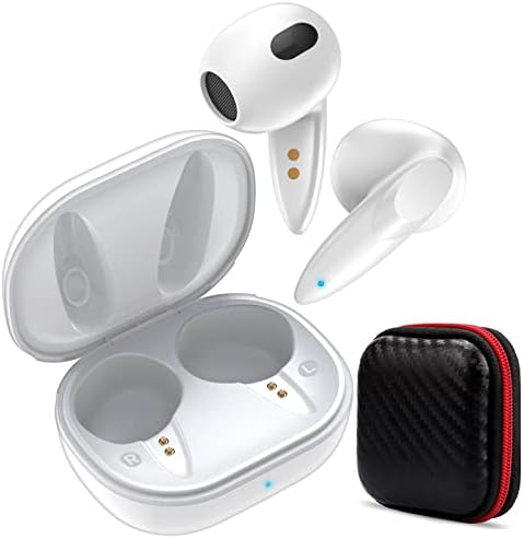 Ultra-Lightweight Bluetooth Earbuds for i Phone 16, 15 Pro Max, 14, 13, 12, 11, XR & Samsung Galaxy S25, S24, S23 Ultra – Advanced Noise-Canceling Wireless Earphones with Built-in Microphone, Ergonomic Comfort, and Quick USB-C Charging for Seamless Connectivity and Premium Sound Quality