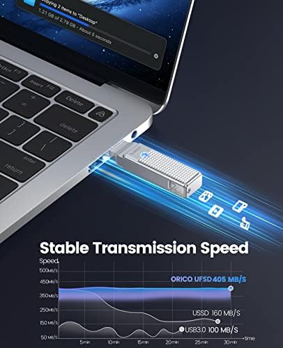 Unlock lightning-fast data transfers with the ORICO 128 GB USB C Flash Drive, a versatile 2-in-1 external SSD designed for the modern tech user. Featuring cutting-edge USB 3.2 Type C connectivity, this high-speed memory stick delivers exceptional read speeds up to 405 MB/s, making it the ideal choice for seamless file access and transfers. Effortlessly connect with your Mac Book, i Phone 15, tablets, laptops, and USB-C smartphones, ensuring compatibility across all your devices. Crafted for durability and efficiency, the innovative heat dissipation design keeps the drive cool during intense usage, enhancing its lifespan. Compact and portable, it’s the perfect companion for students and professionals on the go, allowing you to back up important documents or expand your storage without hassle. Experience the perfect blend of speed, reliability, and convenience with the ORICO USB C Flash Drive—your ultimate data transfer solution.