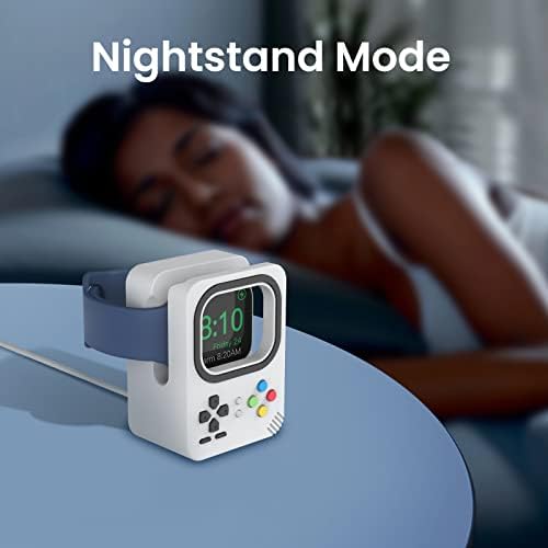 Delidigi Silicone Charging Dock for Apple Watch – High-Speed, Secure and Portable Stand for Ultra, SE2, Series 8-1 (49 mm-38 mm) – Stylish Dark Grey Design Ensuring Stability and Effortless Charging Convenience