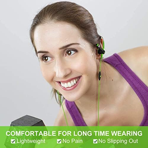 Experience Unmatched Performance with MUCRO Sports Wired Earbuds – Sweatproof Over-Ear Hook Design for Secure Fit, Enhanced Sound Quality, and Integrated Microphone for Calls – Ideal for Running, Gym Workouts, and High-Energy Activities – Compatible with 3.5 mm Jack Devices in Vibrant Green