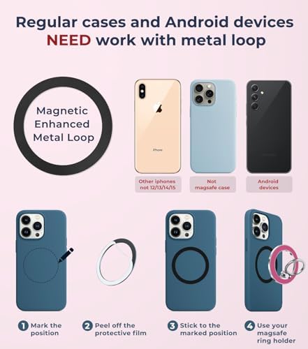 Chic Glitter Magnetic Phone Ring Holder for Mag Safe – Stylish Finger Grip Stand for i Phone, Kindle & Smartphones, Enhanced Stability with Versatile Compatibility for Pop Sockets – Elevate Your Daily Mobile Experience with Glamour and Functionality