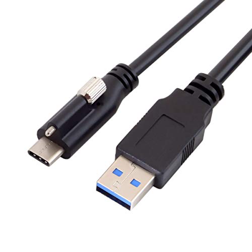 USB 3.1 Type-C Panel Mount Cable with Locking Connector – 5 M Data Transfer Cable for Cameras and Devices, Enhanced Compatibility for Seamless Connectivity, Ideal for Photographers and Tech Enthusiasts