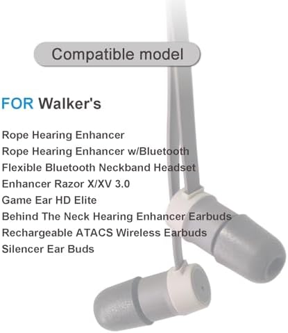 Klowcok Elite Memory Foam Ear Tips for Walker’s Rope Hearing Enhancer & Razor X/XV3.0 Earbuds – Unmatched Comfort & Superior Noise Isolation (Large, Black) – Transform Your Listening Experience with Enhanced Audio Clarity and Prolonged Wear Comfort
