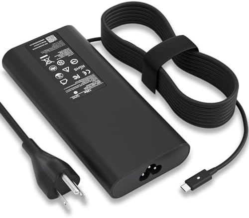 130 W USB-C Laptop Charger for Dell XPS & Precision Models – Fast Charging AC Adapter with Enhanced Compatibility for Latitude Series – Reliable Power Supply for 2-in-1 Devices and More – CE/FCC/ROHS Certified with 30-Day Satisfaction Guarantee and 12-Month Warranty – Ideal for XPS 15 9575, XPS 17 9700, Precision 5530, Latitude 5430, and Additional Dell Models – Versatile 100-240 V Input for Global Use – Upgrade Your Power Experience with Efficient Charging Performance and Safety Features
