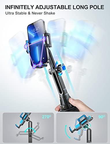 Elevate Your Driving Safety with the TOPGO Height-Adjustable Cup Phone Mount – Non-Shaking Smartphone Holder for i Phone 16 & All 4.0-7.0 Inch Devices in Sleek Black – Optimal Viewing, Easy Installation, Perfect for Any Vehicle