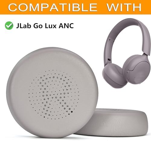 Revolutionize Your Audio Adventure with Cloud White Replacement Ear Pads for JLab Go Lux ANC Wireless Headphones – Luxurious Soft Leather Cushions Enhanced with Advanced Noise Isolation Foam for Unmatched Comfort and Superior Sound Quality