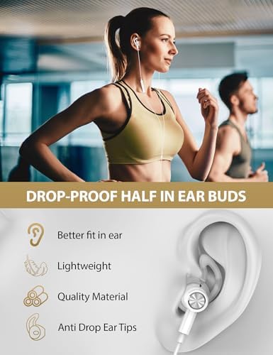 Transform Your Listening Journey with i Mangoo Lightning Earbuds – MFi Certified Magnetic Wired Headphones for i Phone 14/13/12 – Secure Anti-Drop Design with Built-in Microphone and Volume Control for Superior Sound Quality and Comfort