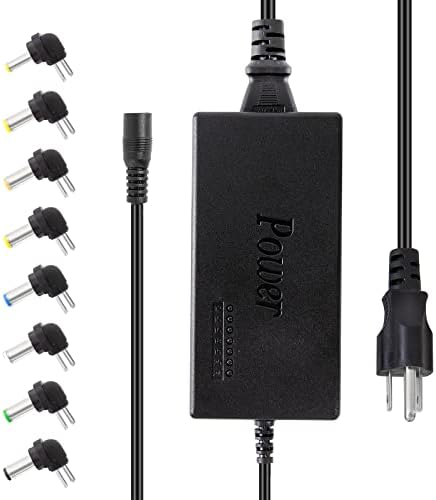 Universal 3 V-24 V Adjustable DC Power Supply Adapter – 3 A 72 W with 8 Interchangeable Tips for Ultimate Compatibility and Advanced Safety Features