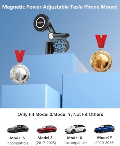 Revolutionize Your Driving with the Qi2 15 W Tesla Phone Mount Charger: Fast Charging, Heat Restriction, and Unmatched Suction for Model Y & 3 – Perfectly Compatible with i Phone 16-12 Series, Includes 40″ C-C Cable for Seamless Connectivity and Safety