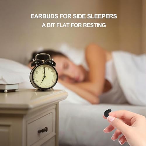 Ultra-Compact Bluetooth Invisible Earbuds for Sleep – Discreet Noise-Cancelling Mini Headphones Perfect for Side Sleepers and Work – Enhanced Comfort and Connectivity Features for an Immersive Audio Experience