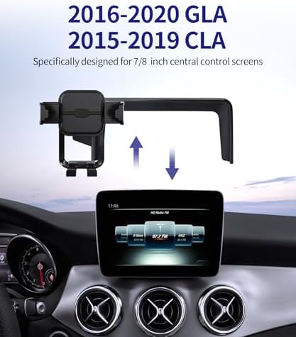 Premium 360° Rotating Phone Holder for 2015 Mercedes Benz GLA/CLA-Class – 5.8″ Screen Auto Mount for Effortless Navigation & Hands-Free Communication – Stylish and Easy-to-Install Car Accessory for Enhanced Safety and Driving Comfort