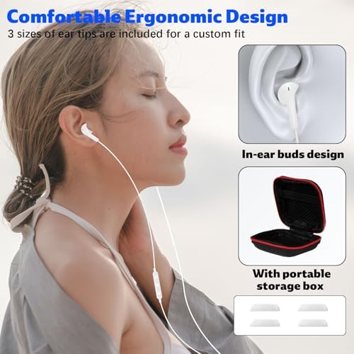 Revolutionary USB C Wired Earbuds for i Phone 16 & Samsung Galaxy S25 Ultra – Superior Noise-Isolating Headphones Featuring In-Line Mic & Intuitive Volume Control – Optimized for Maximum Device Compatibility – Premium High-Fidelity Sound for Music Lovers & Professionals – Featherlight Ergonomic Design for Ultimate Comfort During Extended Use