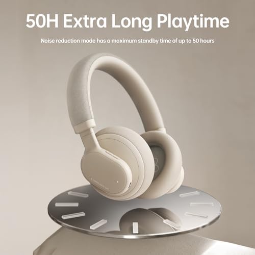 Discover the Ultimate Audio Escape with FINGERTIME’s Bluetooth 5.3 Over-Ear Headphones – Advanced Active Noise Cancelling, Unmatched 40-Hour Playtime, and Luxurious Comfort in a Sleek Grey Finish for Effortless Audio Bliss and Flawless Connectivity