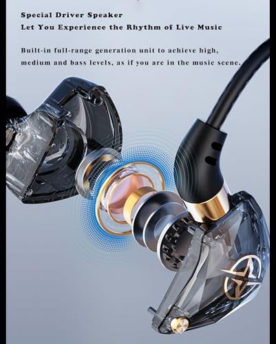 FEDAI KT-02 Wired Headphones – Premium Noise Cancelling Earphones with 3-Meter Cable for Optimal Comfort and HD Audio Experience – Perfect for Live Singing, Recording, and Streaming in Bold Red – Tailored for Creators and Audiophiles Seeking Exceptional Sound Clarity and Ergonomic Design