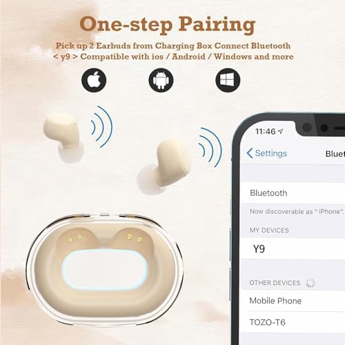 Invisible Mini Bluetooth Earbuds for Small Ear Canals – Discreet Skin Tone Design for Seamless Comfort in Sleep and Active Lifestyles – Lightweight, Sweat-Resistant with Superior Audio Clarity and Effortless Pairing – Perfect Companion for Travel and Daily Use