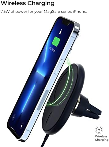 i Ottie Velox Magnetic Wireless Car Mount for Mag Safe i Phones 12-15 Series – Fast Charging, 360-Degree Rotation & Sleek Design for Ultimate Driving Convenience