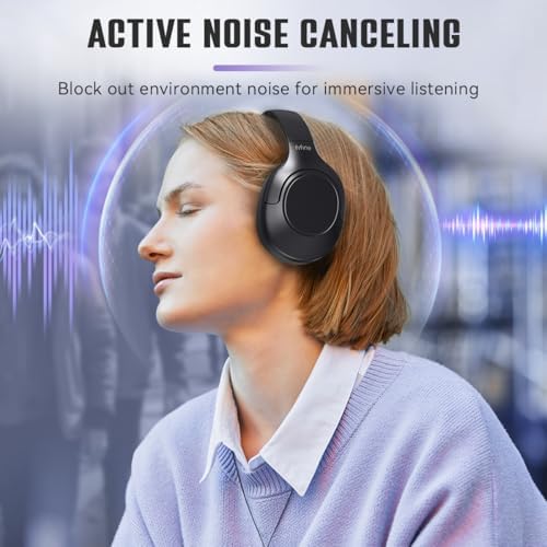FIFINE X3 Bluetooth Over-Ear Headphones with Enhanced Noise Cancellation – 65-Hour Battery Life for Ultimate Listening Freedom – Ultra-Soft Cushions Perfect for Music, Gaming, and Travel – Compatible with i Phone, Android, and Tablets – Immerse Yourself in Superior Sound Quality