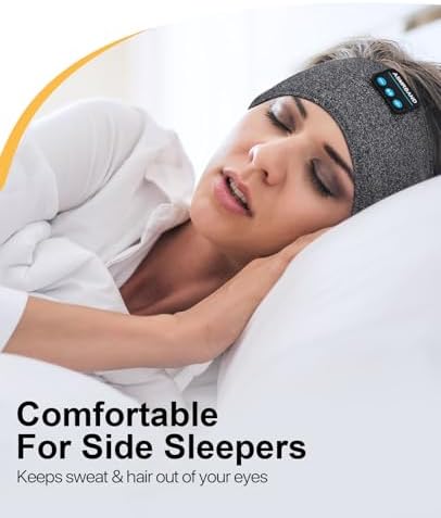 Revolutionary Bluetooth Sleep Headphones & Mask for Side Sleepers – Premium Adjustable Noise-Canceling Headband for Ultimate Comfort and Restful Nights