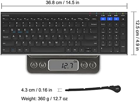 Elevate Your Typing with the Arteck HB193 Multi-Device Bluetooth Keyboard – Premium Stainless Steel Wireless Solution for Windows, i OS, and Android | Sleek, Rechargeable, and Perfectly Portable for Laptops, Tablets, and Smartphones | Unmatched Compatibility & Enhanced Productivity