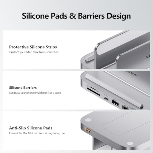 Transform Your Mac Mini with the Ultimate 5-in-1 USB C Hub Adapter – High-Speed Docking Station Featuring 10 Gbps Transfer, Dual USB C Ports, M.2 NVMe SSD Compatibility, and SD/TF Card Reader for Seamless Connectivity and Enhanced Productivity