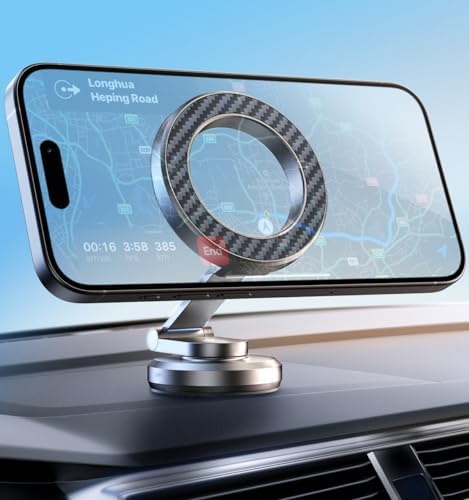Magnetic Dashboard Phone Holder for Cars – Versatile Rotatable Mount for i Phone 15, 14, 13, 12 Pro Max Plus Mini & All Smartphones – Superior Stability for Hands-Free Navigation and Quick Access