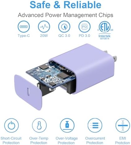 i Phone 16 Fast Charging Pack: 3 USB-C Blocks & 3 Durable 6 FT Cables for Ultimate Compatibility with i Phone 15, i Pad Pro, and Air Pods – Compact, Portable, and Reliable Power Solution for On-the-Go Users
