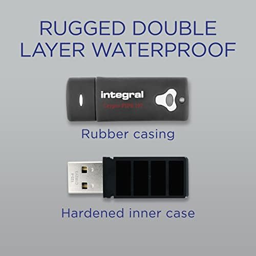 Secure Your Data with the 8 GB Crypto-140-2 USB Flash Drive – FIPS 140-2 Certified, 256-Bit Hardware Encryption, and Waterproof Design for Ultimate Protection – Fast USB 3.0 Transfers and Brute-Force Password Defense for Professionals on the Go