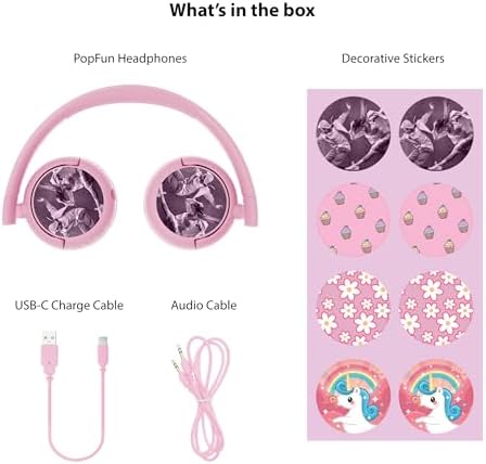 Kid-Safe Bluetooth Headphones in Vibrant Green – Buddy Phones POP for Young Listeners with Volume Limiting & Built-In Microphone – Portable & Foldable Design for Ultimate Comfort in Online Learning, Gaming, and Music Enjoyment – Compatible with i Phone, i Pad, Tablets, and PCs