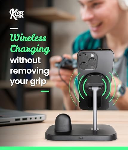 Mag Safe 360° Spin Tripod Phone Grip – Ultra-Thin Magnetic Kickstand for Effortless Wireless Charging and Dynamic Selfie Support – Versatile Loop Design for Stability and On-the-Go Convenience