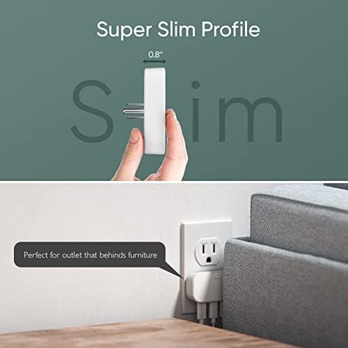 Ultra Thin 3-Port USB Wall Charger by elecegg – Sleek, Low-Profile Power Cube with Smart IC Technology for Fast Charging of i Phone, i Pad, Android, and Samsung Galaxy Devices – Compact Design for Travel and Everyday Use