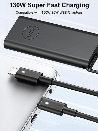 Universal USB-C Laptop Charger 65 W/45 W – Fast Charging AC Adapter for Lenovo, HP, Dell, Acer, Chromebook & More – Enhanced Compatibility & Power Supply for Think Pad, Yoga, XPS, Samsung, Google Devices – 12-Month Warranty Included