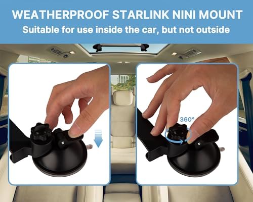 Starlink Mini Sunroof Car Window Mount – Optimized Satellite Signal Booster with 4 EVA Protective Gaskets for Enhanced Connectivity and Easy Installation – Perfect for Road Trips and Remote Locations