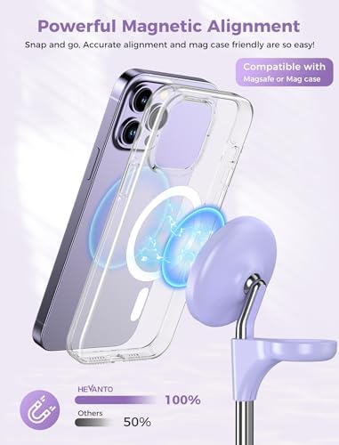 Ultimate 3-in-1 Wireless Charging Station for Apple Devices – Fast 15 W Mag Safe Charger Stand for i Phone 12-16, Apple Watch & Air Pods with Adjustable Viewing Angle – Sleek Purple Design for Enhanced Compatibility and Efficiency