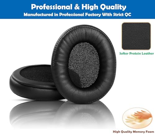 Ultimate Comfort Replacement Earpads for VIPEX Active Noise Cancelling Headphones – Luxurious Leather and Adaptive Memory Foam for Enhanced Sound Isolation and Listening Pleasure – Custom Fit for BH001 Models with Exceptional Durability and Easy Installation
