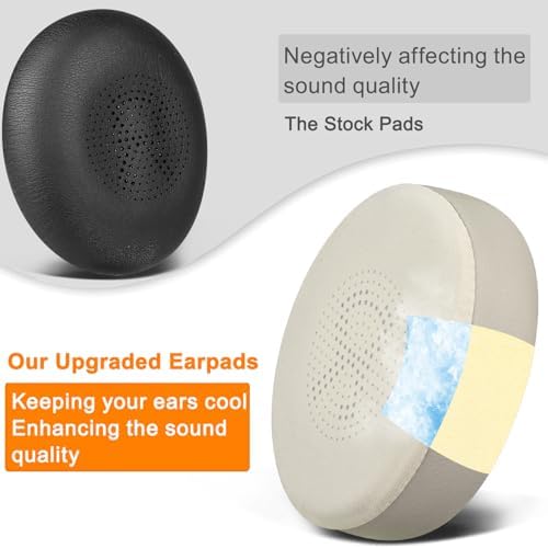 Revolutionary SOULWIT Cooling Gel Earpads for Jabra Evolve2 65 & 40 – Experience Ultimate Comfort with Breathable Ice Silk Fabric – Superior Replacement Ear Cushions for On-Ear Wireless Headsets – Perfect for Long Hours of Use in Sleek Black – Elevate Your Listening Experience with Enhanced Performance and Style