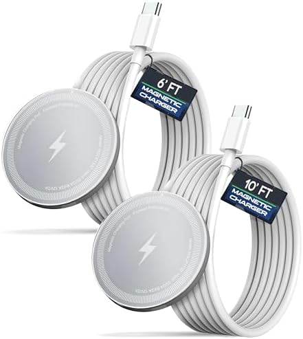 Galvanox 10-Foot Magnetic Wireless Charger for i Phone – Fast 15 W Charging Pad with Enhanced Compatibility, Sleek Anodized Aluminum Design – Stay Connected with Extended Reach and Convenience