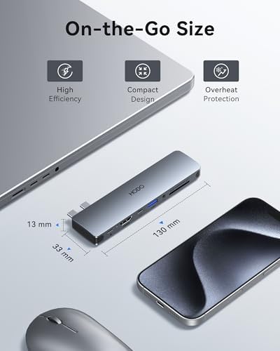 Unlock Your Mac Book’s Full Potential with the Premium 8-in-2 USB C Hub HDMI Adapter – Ultimate Thunderbolt 3 & 10 G USB Data Ports, Stunning 4 K Output, and Sleek Compact Design for 2018-2025 Mac Book Pro & Air Models – Effortless Connectivity, Fast Transfers, and Seamless Streaming for Professionals on the Go!