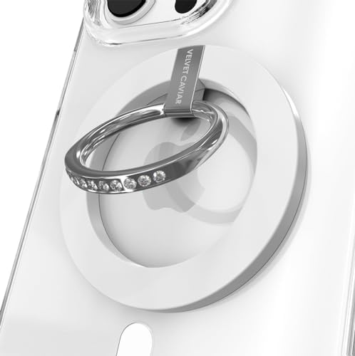 Transform Your i Phone 16, 15, 14, 13, 12 with VELVET CAVIAR’s Amethyst Purple Leopard Mag Safe-Compatible Grip – Stylish Magnetic Ring Holder & Adjustable Stand for Effortless Hands-Free Viewing, Secure Texting, and Enhanced Usability – Elevate Your Mobile Experience with Durable, Lightweight, and Customizable Accessory