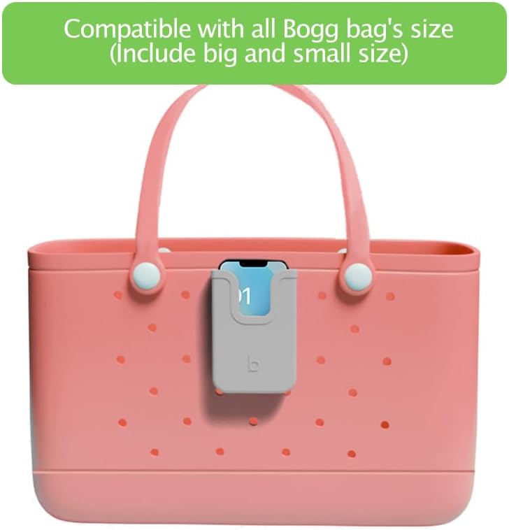 Silicone Phone Holder for Bogg Bags – Stylish and Functional Beach Accessory for i Phone & Android – Lightweight, Easy-to-Clean Vibrant Blue Attachment for Secure Device Protection During Outdoor Activities – Perfect for Sand and Surf Adventures