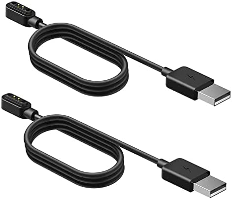 Effortless Power: Dual-Pack Basznrty S52 Smart Watch Magnetic USB Charging Cables – Fast Charging Solution in Black & White for Ultimate Versatility and Style – Essential Smartwatch Accessory for Seamless Connectivity and Fitness Tracking
