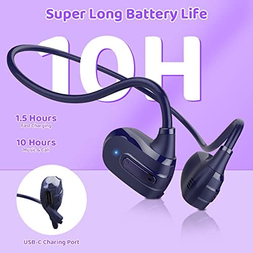 Golvery Kids Open Ear Bluetooth 5.3 Headphones – Ultra-Lightweight Wireless Earbuds with Built-in Microphone – 10-Hour Playtime for Safe Listening – Perfect for Learning, Play, and Enhanced Awareness – Ideal for Tablets, Phones, and Kindles