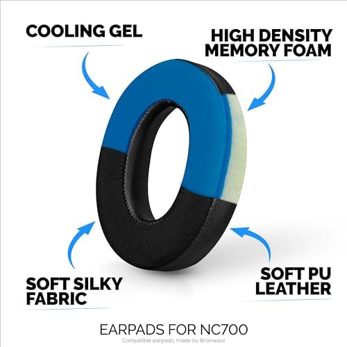 Upgrade Your Bose NC700 Experience with Brainwavz Premium Replacement Earpads – Soft PU Leather & Memory Foam for Ultimate Comfort and Enhanced Sound Quality – Effortless Installation in Minutes – Stylish Black Design for Superior Compatibility and Long-Lasting Durability