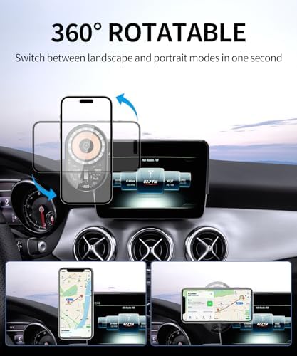 Wireless Charging car Phone Holder for Mercedes Benz CLA-Class 2020-2025/GLB-Class 2020-2025 GLA-Class 2021-2025/A-Class 2019-2022/EQB 2022-2025 Accessories 10.25 inch Screen Fixed Clip – Enhanced Compatibility and Speed