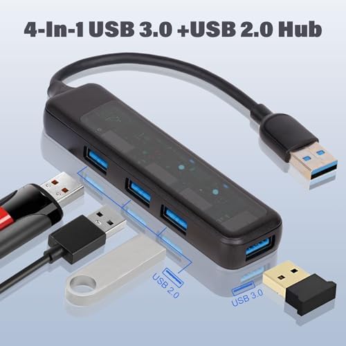 Transform Your Digital Workspace with the 4-in-1 USB C Hub – High-Speed 5 Gbps Multiport Adapter for Effortless Connectivity with PC, Laptop, i Mac, Surface & Mac Book Pro – Compact USB 3.0 Hub for Travel-Ready Professionals – Elevate Your Productivity & Streamline Data Transfer Today!