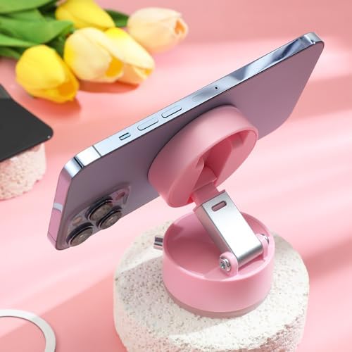 Kingdder Vacuum Magnetic Suction Phone Holder Updated 360° Rotatable and Foldable Magnetic Phone Mount Stand for Car, Gym – Enhanced Compatibility and Speed