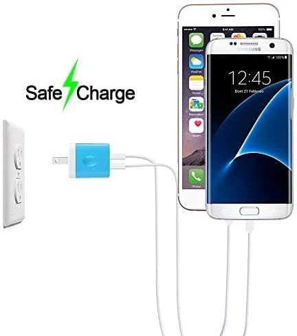 Sicodo 5-Pack Dual Port USB Wall Charger Set – High-Speed 2.1 A Travel Charging Block for i Phone 15, 14, 13, 12, 11, SE, Samsung Galaxy S23, S22, S21, S20, S10, LG & Google Devices – Efficient, Compact & Safe Charging Solution for Home and On-the-Go Use