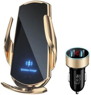 Revolutionize Your Commute with HITech Pro 15 W Qi Fast Car Wireless Charger Holder – Magnetic Air Vent Mount with Dual-Port Adapter for Effortless Charging of i Phone & Samsung Smartphones – Premium Performance and Ultimate Compatibility