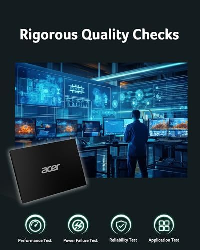 Acer SA100 960 GB SATA III Internal SSD – Achieve Blazing 560 MB/s Read Speeds with Advanced 3 D NAND Technology for Ultimate Durability, Ideal for Gamers and Creative Professionals Seeking Exceptional Storage Solutions!