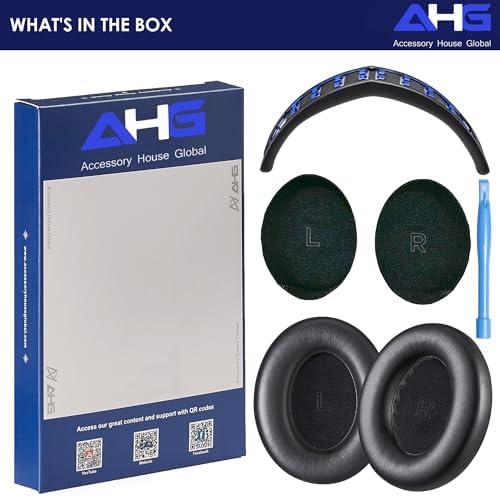 Upgrade Your Bose Quiet Comfort Ultra Wireless Headphones with Premium QC Ultra Replacement Ear Pad and Headband Cushion Kit – Effortless DIY Installation for Ultimate Comfort and Enhanced Sound Quality in Elegant Black Finish